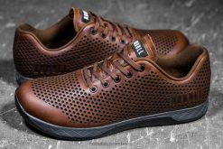 basket en cuir gris café PBZDX26Nobull