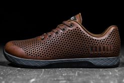 basket en cuir gris café PBZDX531Nobull