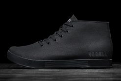 basket mi-haute en toile noire PBZDX13Nobull