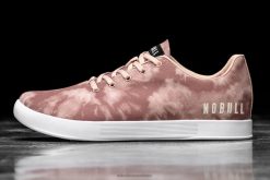 baskets en toile tie-dye vieux rose PBZDX20Nobull