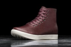 baskets montantes en cuir bordeaux PBZDX19Nobull