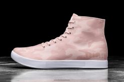 baskets montantes en toile camouflage rose PBZDX55Nobull