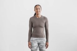 t-shirt à manches longues en laine mérinos mélangée PBZDX697Nobull