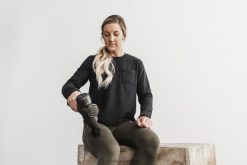 t-shirt boxy épais à manches longues et poche PBZDX1135Nobull